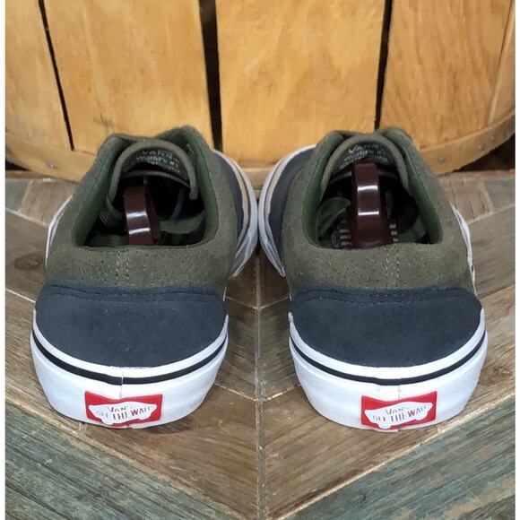 Vans Era Pro Navy Olive Green Perforated Suede Skateboarding Shoe Women Size 8.5 - Picture 6 of 11